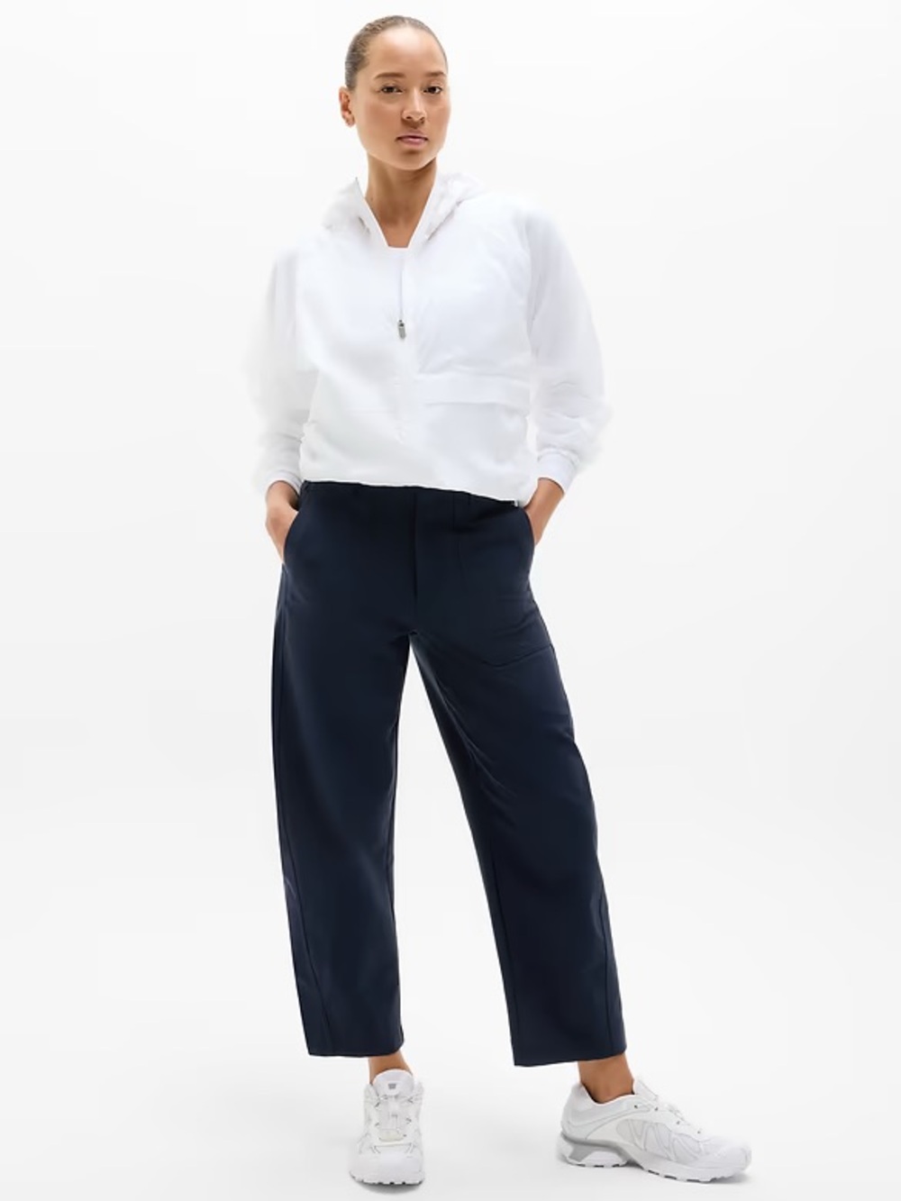 ATHLETA • SKYLINE HIGH RISE BARREL LEG PANT navy size 8 650012